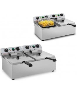 Royal Catering Grill nastawna gastronomiczna electric TIMER 230 V 2 x 3200W 2 x 10 L