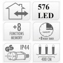 Christmas Decoration CHRISTMAS LIGHT CHAIN 576 LED TIMER COLD White Christmas Decoration CHRISTMAS LIGHT CHAIN 576 LED TIMER COLD White