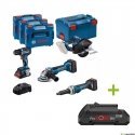 BOSCH Kit COMBO 18V (GSR 18V-90C +GWS 18V-15 PSC +GKM 18V-50 +GGS 18V-23 PLC) 1xPC4,0Ah 2xPC5,5Ah BOSCH Kit COMBO 18V (GSR 18V-90C +GWS 18V-15 PSC +GKM 18V-50 +GGS 18V-23 PLC) 1xPC4,0Ah 2xPC5,5Ah
