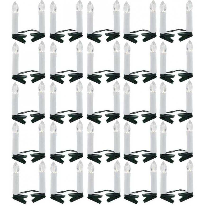 Christmas Gifts LAMPKI CHOINKOWE ŁAŃCUCH ŚWIETLNY ŚWIECZKI 50 LED CIEPŁY BALTA – 2