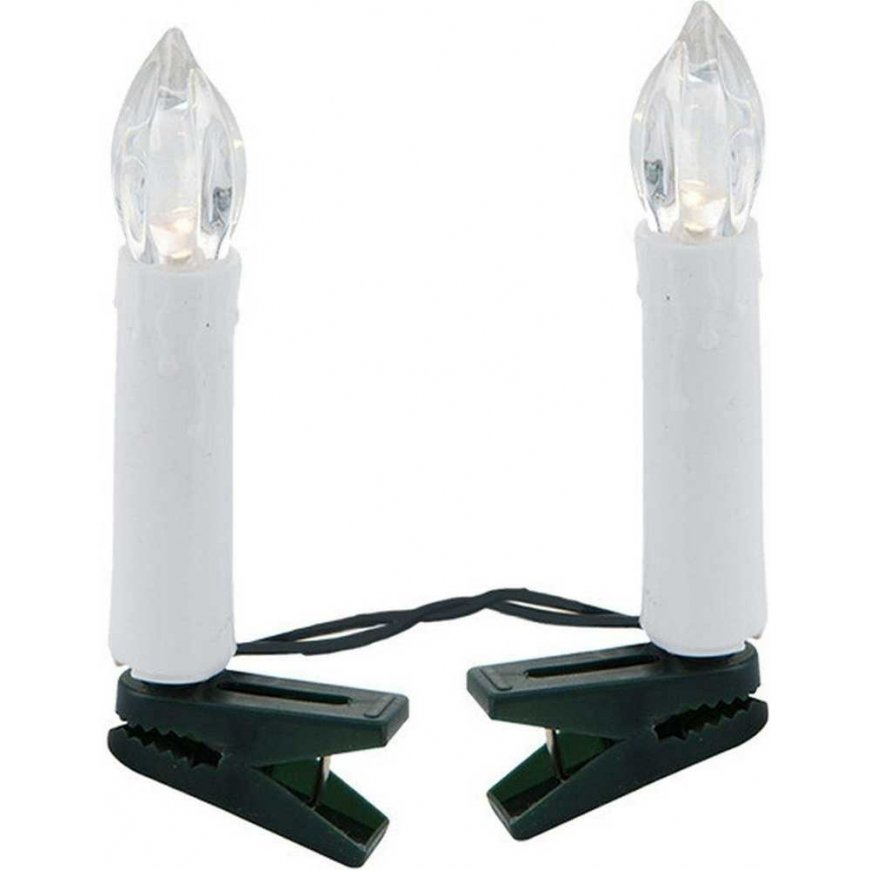 Christmas Gifts LAMPKI CHOINKOWE ŁAŃCUCH ŚWIETLNY ŚWIECZKI 50 LED CIEPŁY BALTA – 3