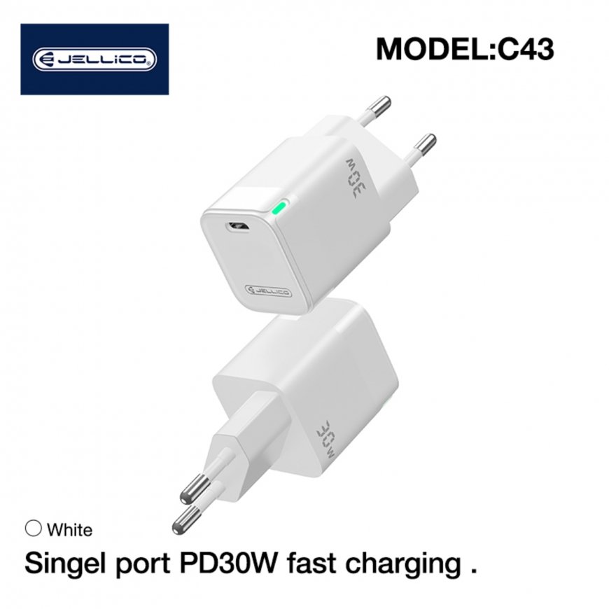 Jellico C43 Mini PD 30W QC 3.0 Умная адаптивная быстрая зарядка – 4