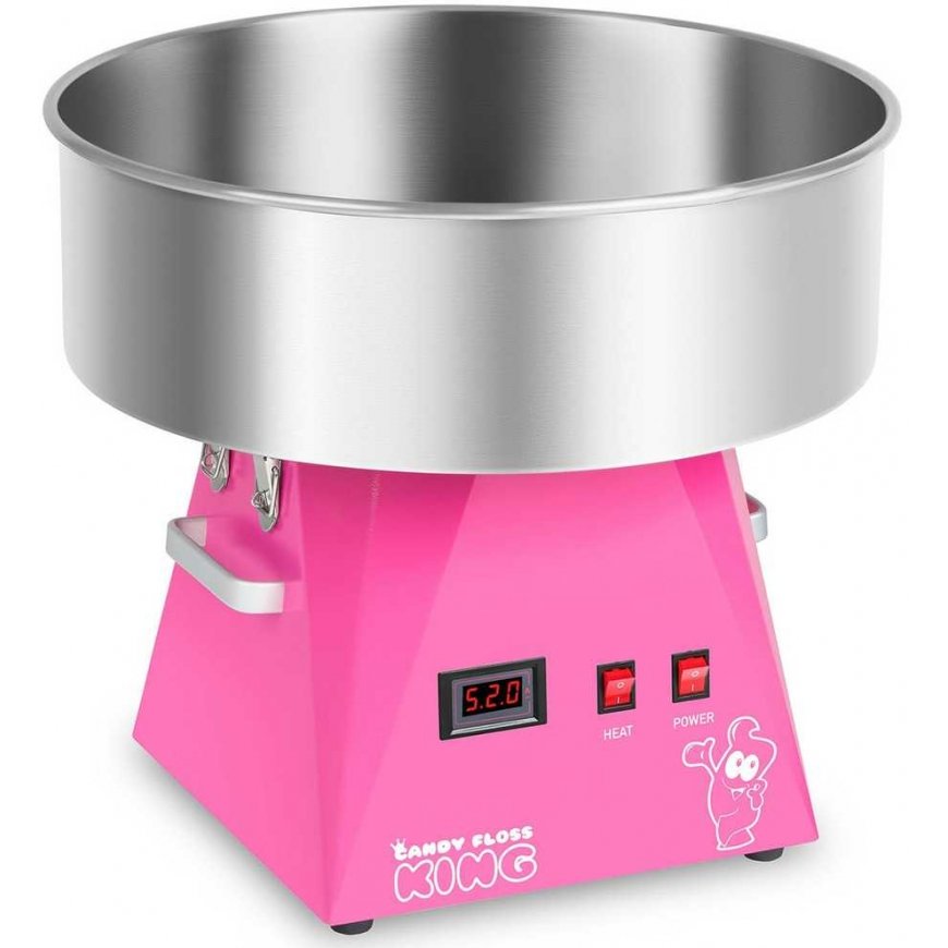 Cukraus vatos mašina LED rožinė 52cm 1030W Royal Catering RCZK-1030-W-R – 2