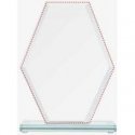 Detail Glass trophy with glued base and case Detail Glass trophy with glued base and case