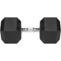 Rubberized cast iron dumbbell HEX 37.5kg REBEL ACTIVE Rubberized cast iron dumbbell HEX 37.5kg REBEL ACTIVE