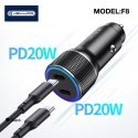 Jellico F8 40W Compact Car DC 12-24V Dual PD 20W USB-C Socket 3A Jellico F8 40W Compact Car DC 12-24V Dual PD 20W USB-C Socket 3A