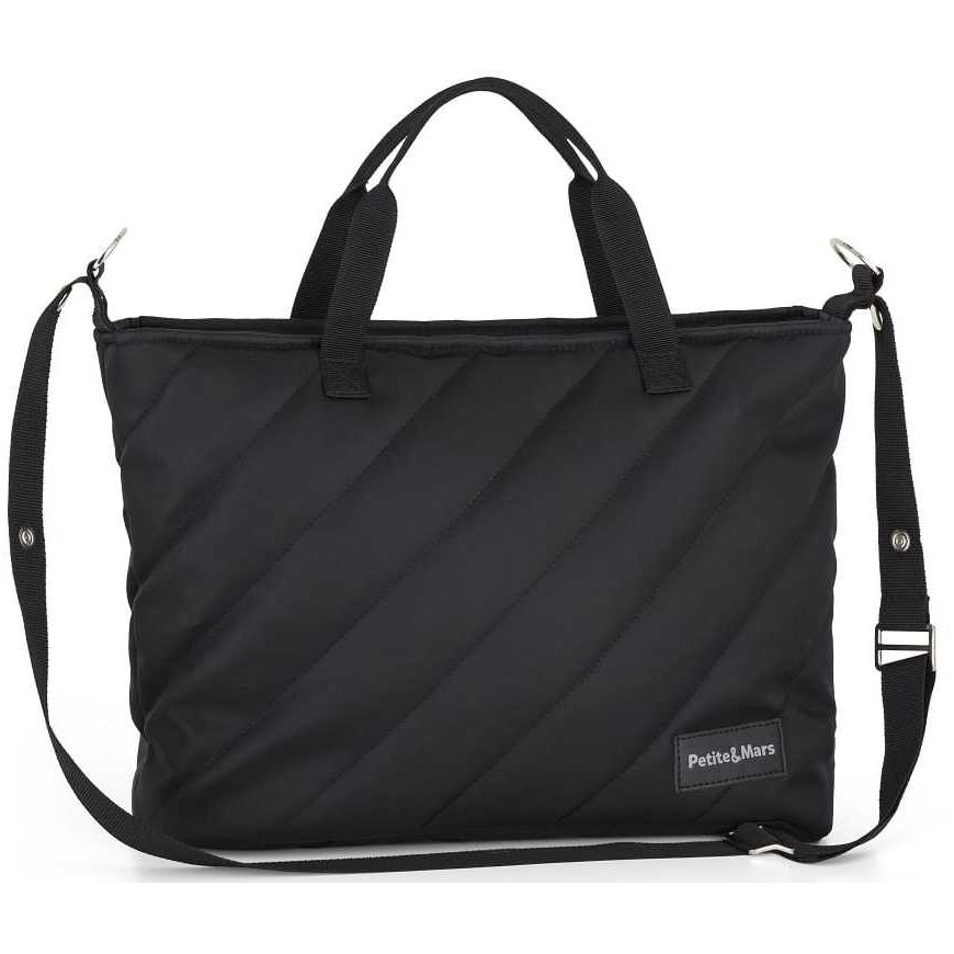 Petite&Mars Mia - quilted bag for mom | Absolute black – 2