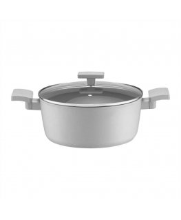 Pot aluminum with lid Gris 24 cm 4.1 l AMBITION