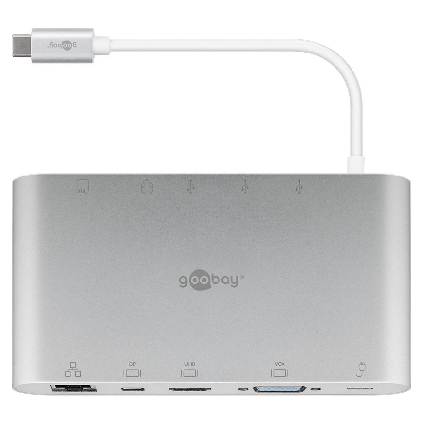 Goobay 62113 dokstacija Vadu USB 3.2 Gen 1 (3.1 Gen 1) Type-C Sudrabs – 4