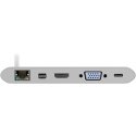 Goobay 62113 dokstacija Vadu USB 3.2 Gen 1 (3.1 Gen 1) Type-C Sudrabs