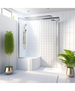 Recessed bench for bathtub - adjustable