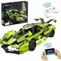 Klocki konstrukcyjne CaDA Zdalnie sterowane Duże Auto sportowe Žalias samochód Blade RC Dual Mode Światło LED 432 elementy Klocki konstrukcyjne CaDA Zdalnie sterowane Duże Auto sportowe Žalias samochód Blade RC Dual Mode Światło LED 432 elementy