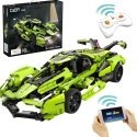 Klocki konstrukcyjne CaDA Zdalnie sterowane Duże Auto sportowe Green samochód Blade RC Dual Mode Światło LED 432 elements Klocki konstrukcyjne CaDA Zdalnie sterowane Duże Auto sportowe Green samochód Blade RC Dual Mode Światło LED 432 elements