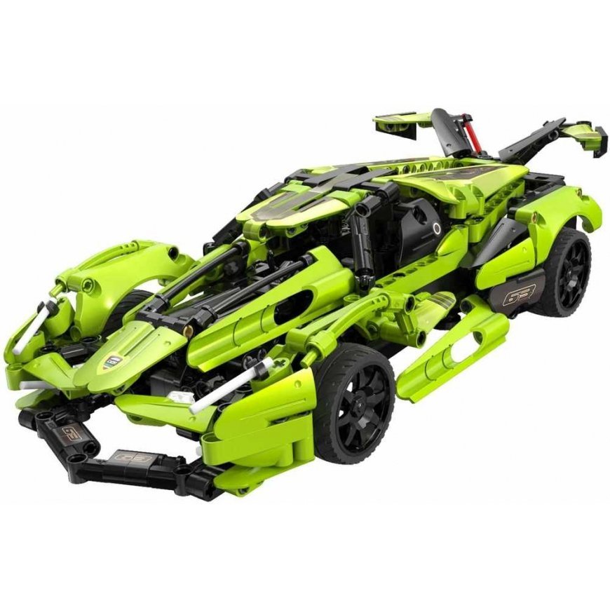Klocki konstrukcyjne CaDA Zdalnie sterowane Duże Auto sportowe Žalias samochód Blade RC Dual Mode Światło LED 432 elementy – 3
