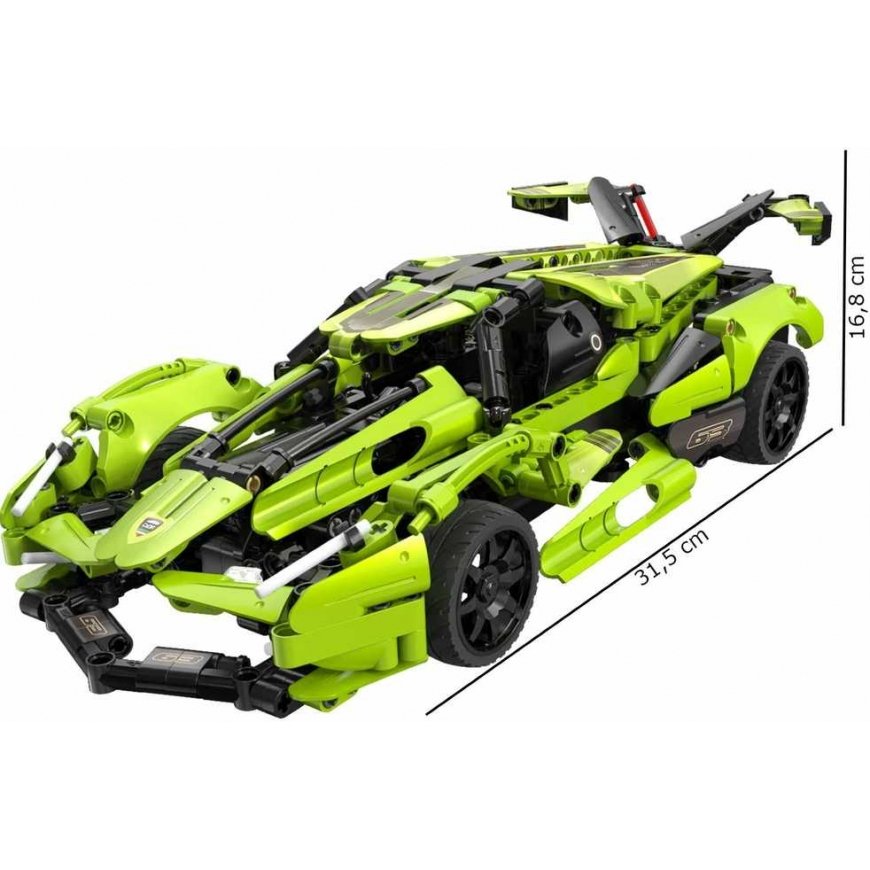 Klocki konstrukcyjne CaDA Zdalnie sterowane Duże Auto sportowe Green samochód Blade RC Dual Mode Światło LED 432 elements – 5