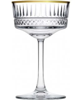 Set of 4 Elysia Gold champagne glasses 260 ml PASABAHCE