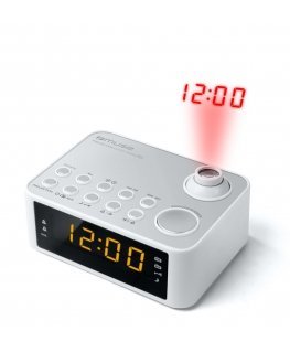 Muse M-178 PW Clock Digital Silver, White