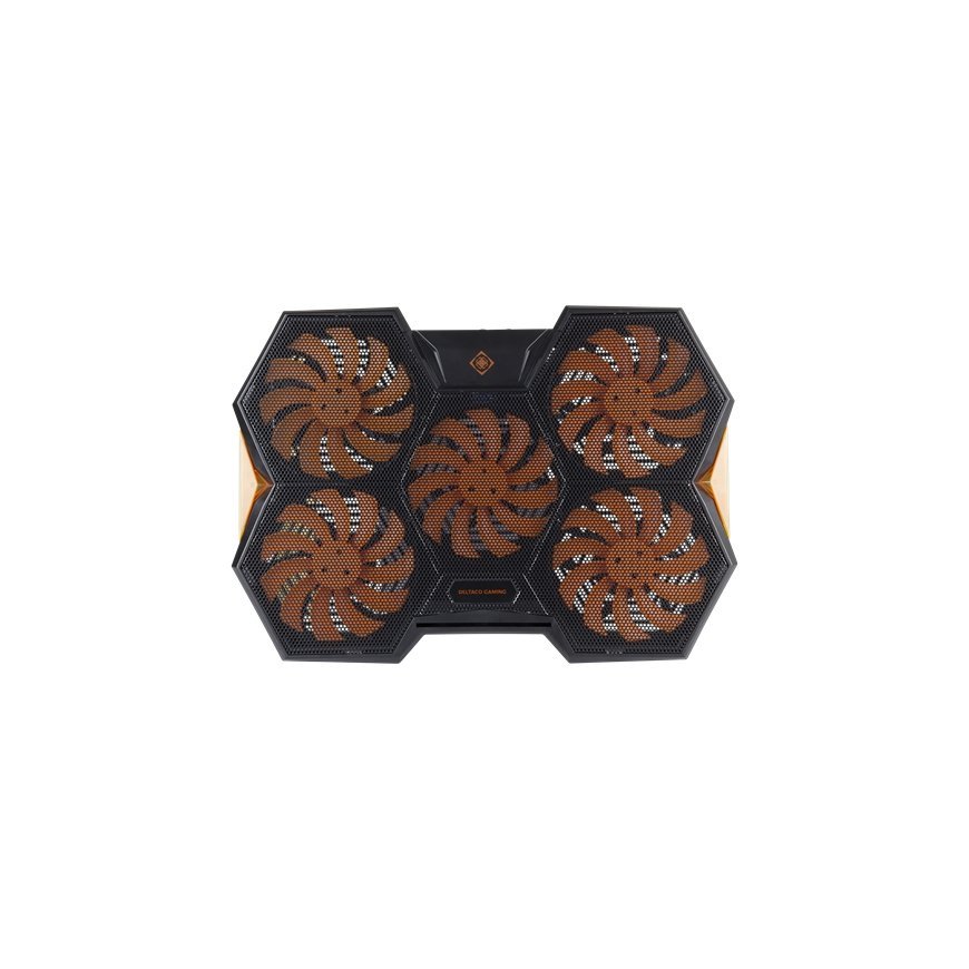 Deltaco GAM-072 aušinimo padėklas nešiojamam kompiuteriui 1300 RPM Juoda, Oranžinė – 3