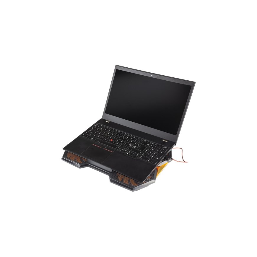 Deltaco GAM-072 laptop cooling pad 1300 RPM Black, Orange – 5