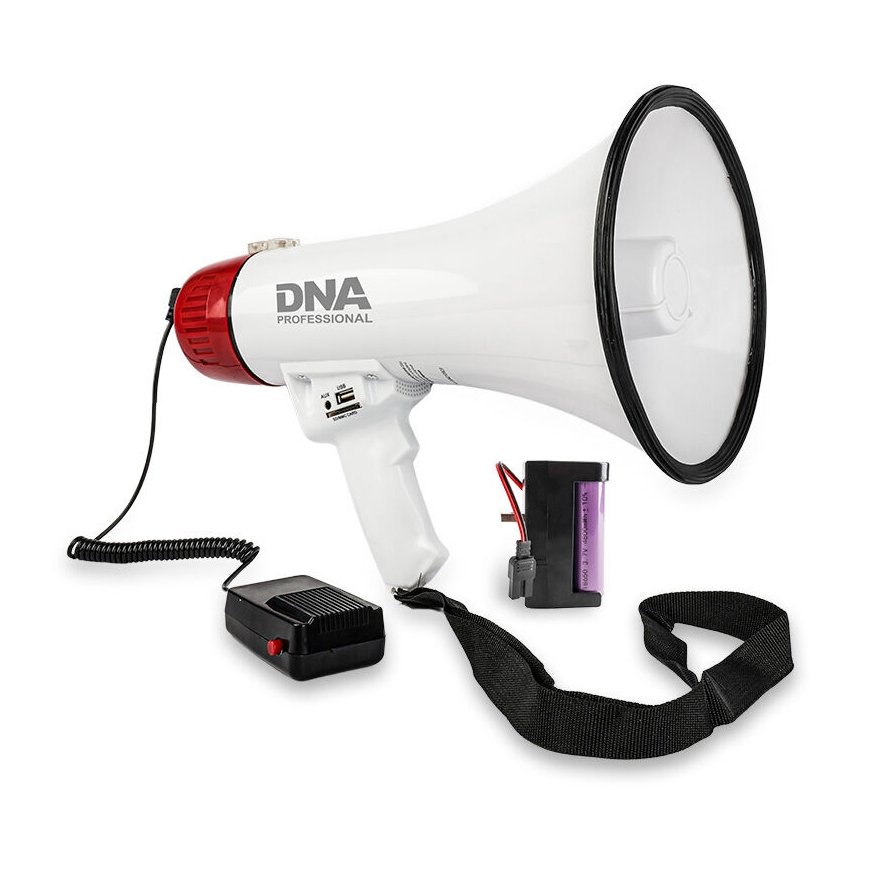 DNA MEGA1 Megaphone Balss Pastiprinātājs Sirēna USB BT – 2