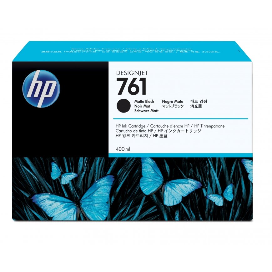HP 761 400-ml Matte Black DesignJet Ink Cartridge – 2