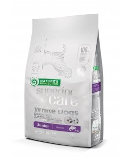 NATURE'S PROTECTION Superior Care White Dogs Grain Free Junior Salmon - dry food for puppies - 1.5 kg