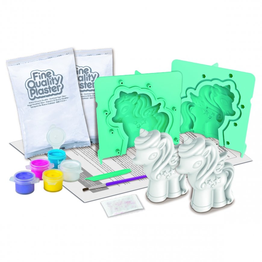 4M 3D Mould & Paint DIY Kipsi valamise komplekt „Säravad ükssarvikud“ – 3