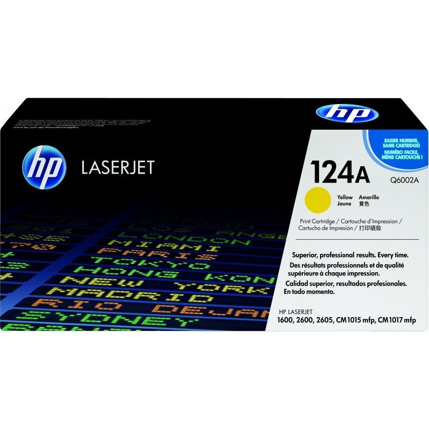 HP 124A, Оригинальный лазерный картридж LaserJet, Желтый – 2