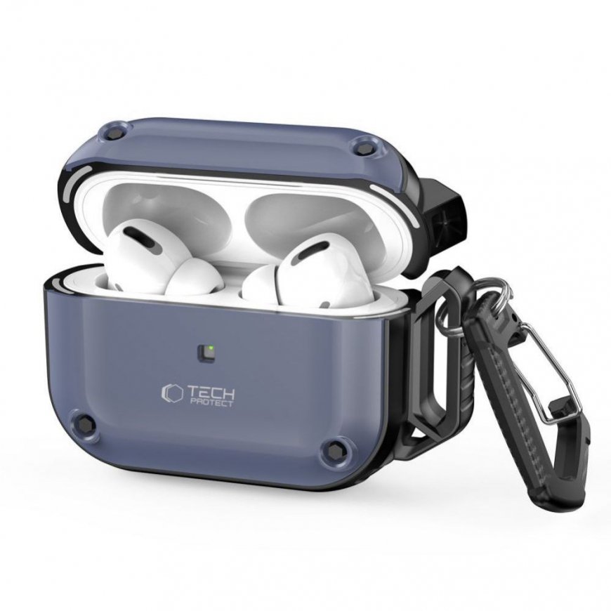 TECH-PROTECT ROUGH HOOK Apple AIRPODS PRO 1 / 2 STEEL BLUE