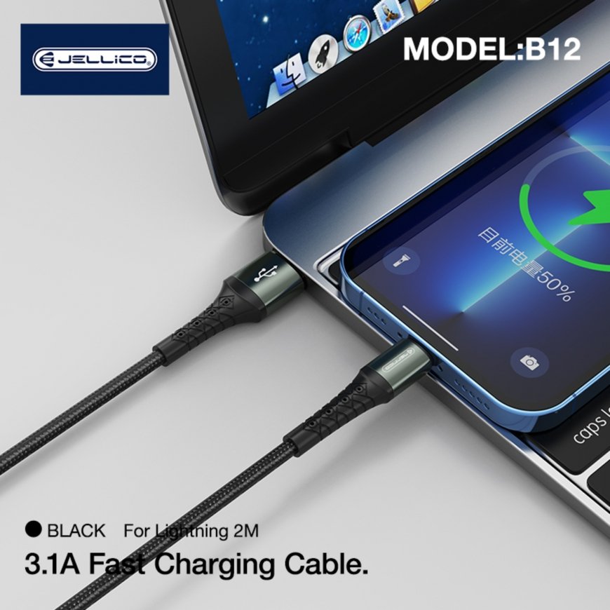 Jellico B12 Nylon Braided Universal USB-C to USB Data & Fast 3.1 – 3