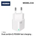 Jellico C44 Mini PD 30W QC 3.0 Умная адаптивная быстрая зарядка Jellico C44 Mini PD 30W QC 3.0 Умная адаптивная быстрая зарядка