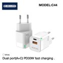 Jellico C44 Mini PD 30W QC 3.0 Smart Adaptive Fast Charger with Jellico C44 Mini PD 30W QC 3.0 Smart Adaptive Fast Charger with