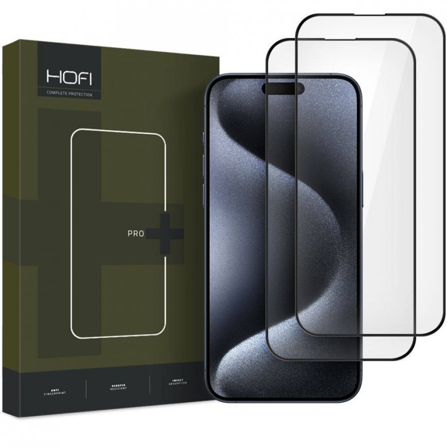 HOFI GLASS PRO+ 2-PACK TEMPERED GLASS IPHONE 16 PRO MAX BLACK