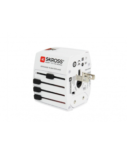 SKROSS MUV USB 2xA -matka-adapteri kahdella USB-portilla