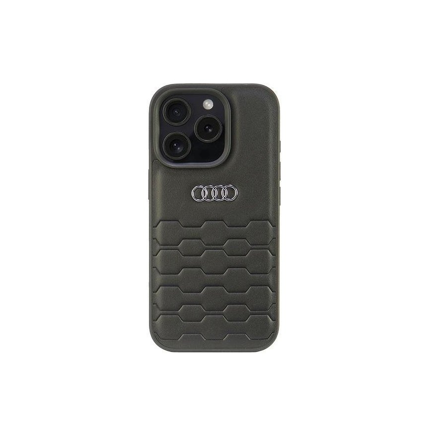 Audi Synthetic Leather iPhone 16 Pro 6.3" czarny|black hardcase