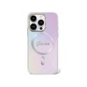 Guess IML Glitter Ring MagSafe Case for iPhone 16 Transparent