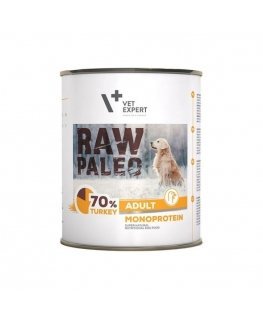 RAW PALEO Adult Monoprotein Turkey - wet dog food - 800 g