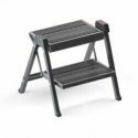Folding step bench StepFix | steel | 2 steps | black Folding step bench StepFix | steel | 2 steps | black