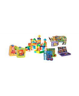 Beilaluna Set of 100 Wooden Cute Animals Blocks