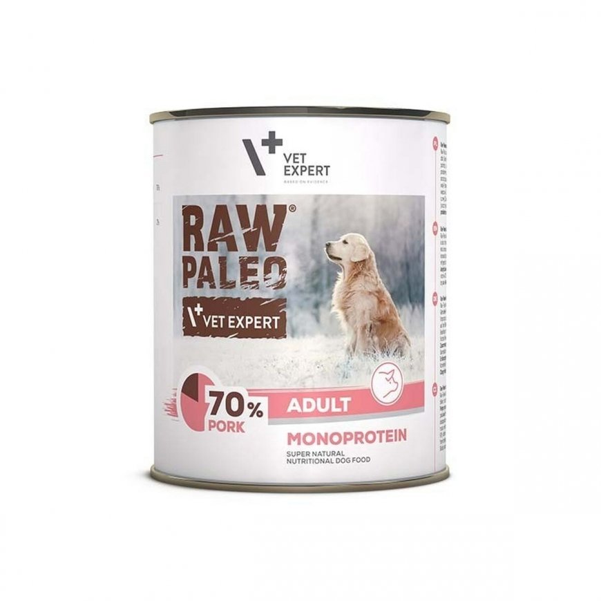RAW PALEO Adult Monoprotein Pork - märg koeratoit - 800 g