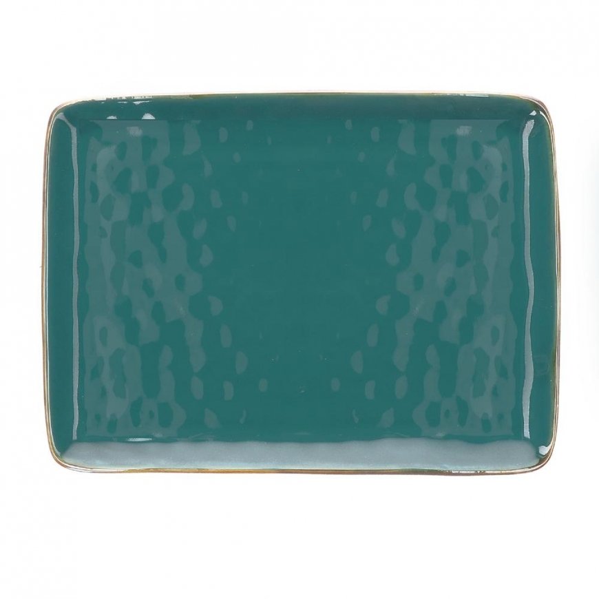 Concerto Ottanio Rectangular Tray - Blue-Green, 36 x 26.5 cm