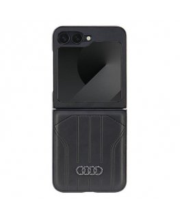 Audi Synthetic Leather MagSafe Z Flip6 F741 czarny|black hardcas