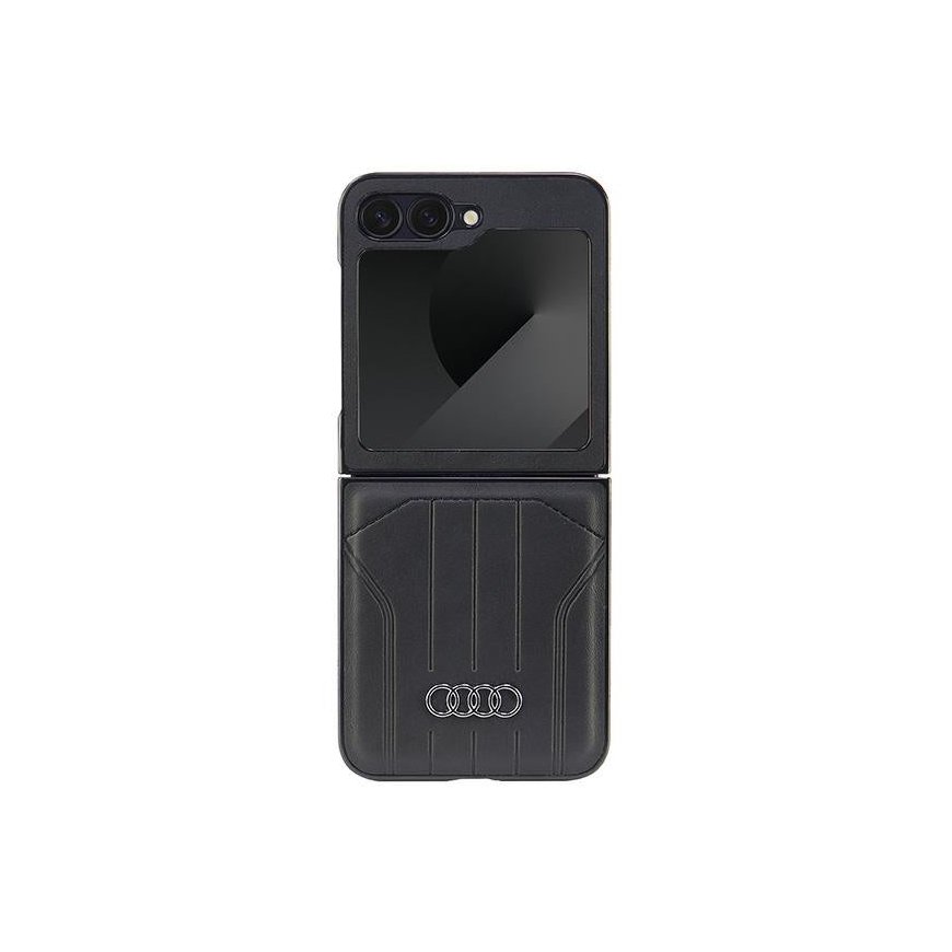 Audi Synthetic Leather MagSafe Z Flip6 F741 czarny|black hardcas