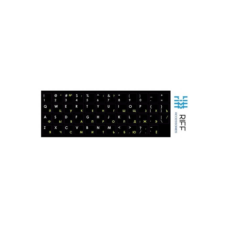 Riff Riff Qwerty keyboard stickers ENG