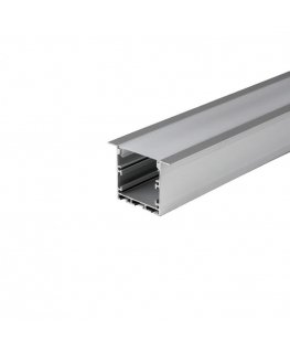 Profils Aluminiowy V-TAC 2mb Anodowany, Klosz Mleczny, Wpuszczany 50x35mm VT-8126