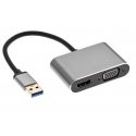 RoGer DrongDisplay Adapter USB to VGA/HDMI + Audio / iOS/Android/Windows/macOS RoGer DrongDisplay Adapter USB to VGA/HDMI + Audio / iOS/Android/Windows/macOS