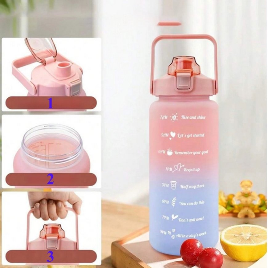 Extralink | Motivationsflasche| Wasserflasche 2000 ml rot und blau BUT-994