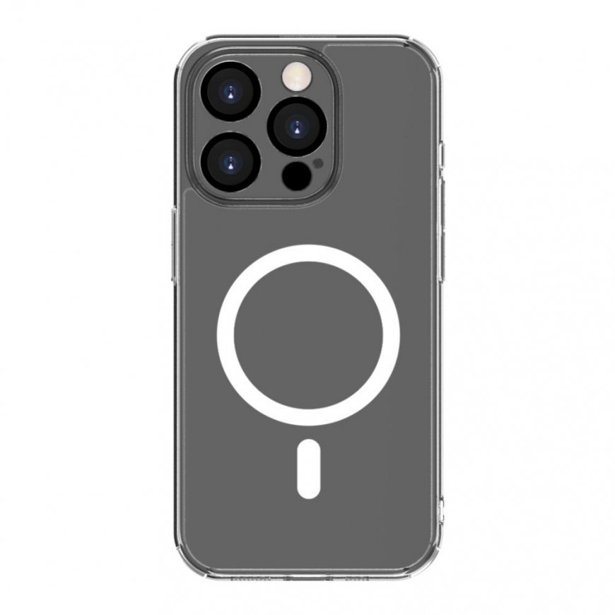 Apple iPhone 15 Pro Max Clear Case With Magnetic and Camera Protection Transparent