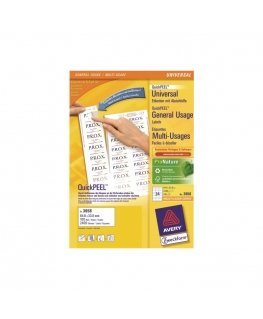 Avery Zweckform, Labels Avery 64 6 Avery Zweckform6 Avery Zweckform 6 x 33,8mm, A4 (3658)