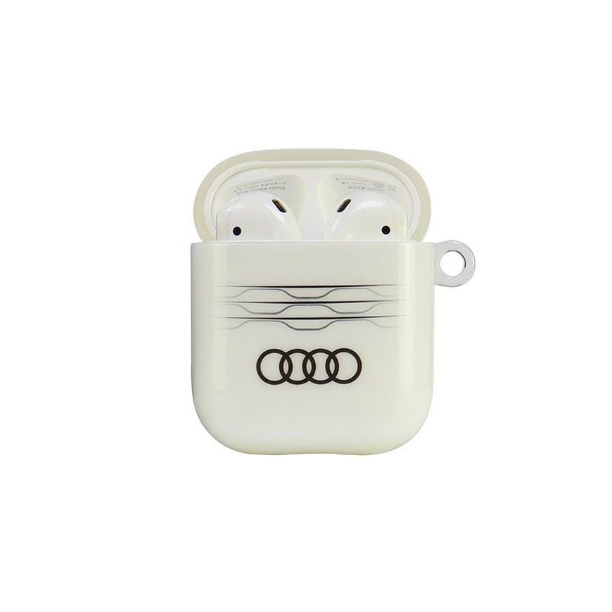 Audi IML Geometric Pattern AirPods 1|2,cover biały|white
